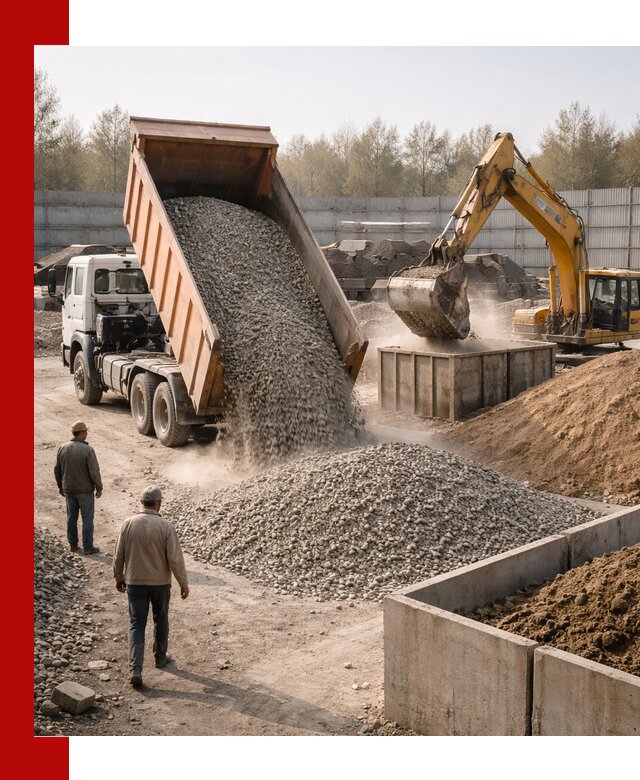 Доставка нерудных материалов с погрузкой и разгрузкой в Мариинске