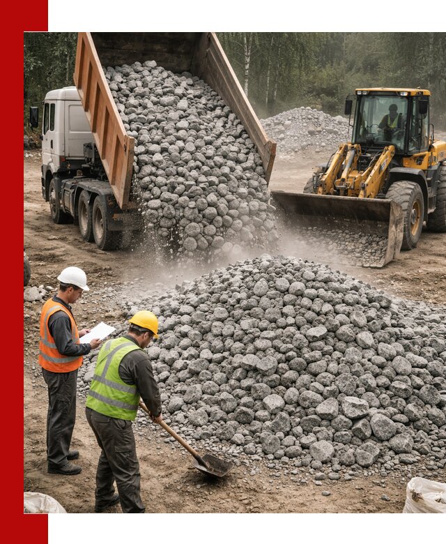 Гранитный щебень фракция 70-150 доставка в Мариинске