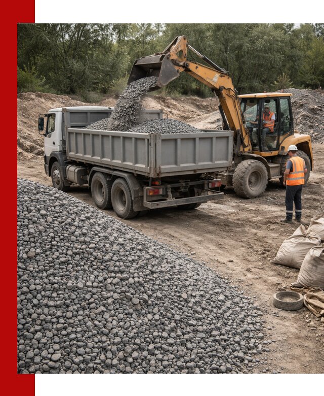 Доставка гравийного щебня в Мариинске оптом и в розницу