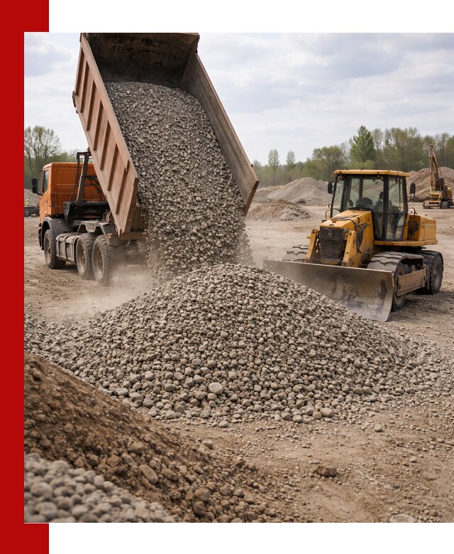 Доставка гравийного щебня фракции 40-70 в Мариинске