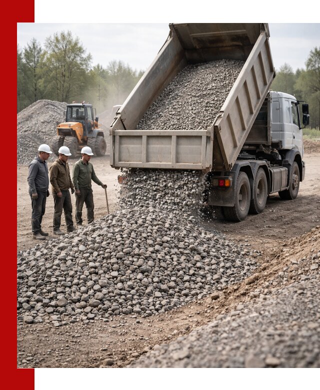 Доставка гравийного щебня фракции 70-120 в Мариинске