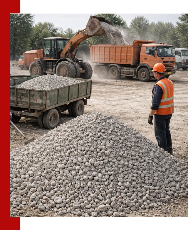 Доставка известнякового щебня фракция 20–40 в Мариинске