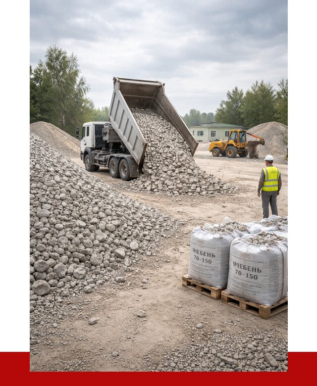 Известняковый щебень фракция 70-150 в Мариинске от 1275 р. | ПРОНЕРУДМрн