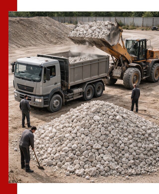 Известняковый щебень фракция 70–150 с доставкой в Мариинске