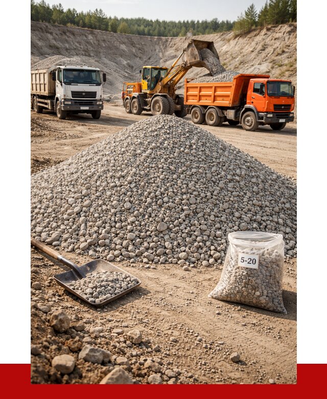 Доломитовый щебень фр. 5-20 в Мариинске от 4283 р. | ПРОНЕРУДМрн