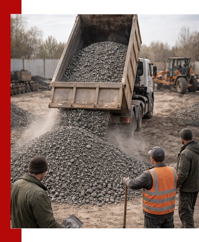 Доставка шлакового щебня в удобные сроки по выгодной цене в Мариинске