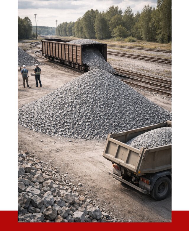 Железнодорожный щебень 20-60 в Мариинске от 1734 р. | ПРОНЕРУДМрн