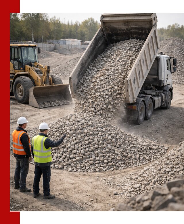 Вторичный щебень фракция 40–70 доставка в Мариинске