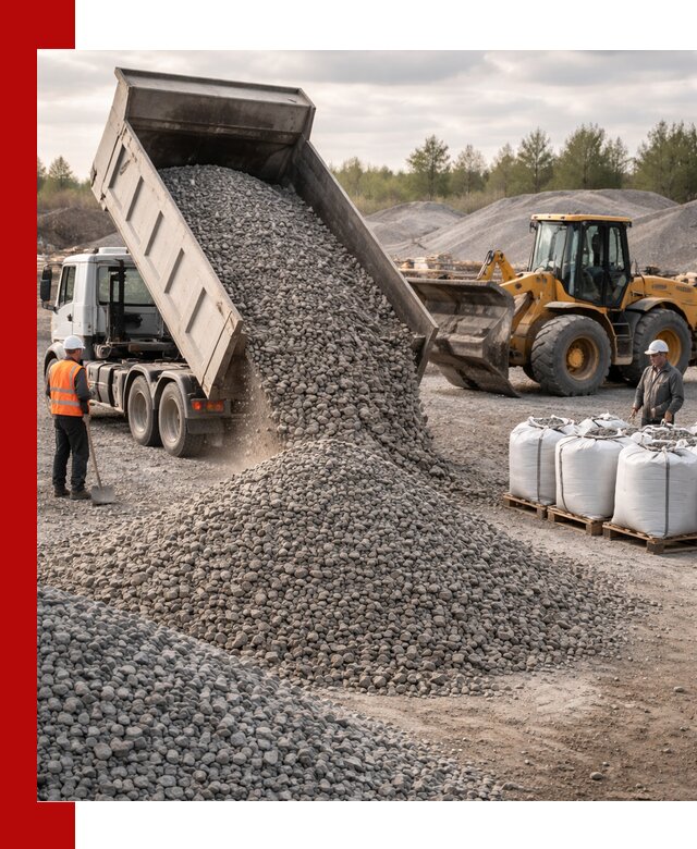Бетонный щебень фракция 5–20 с доставкой в Мариинске