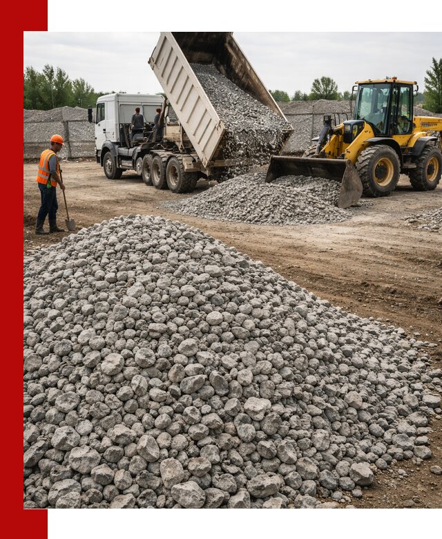 Доставка бетонного щебня фракции 40-70 в Мариинске