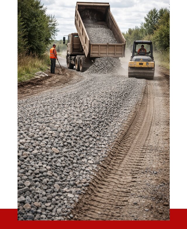 Щебень для отсыпки дороги в Мариинске от 2753 р. ПРОНЕРУДМрн