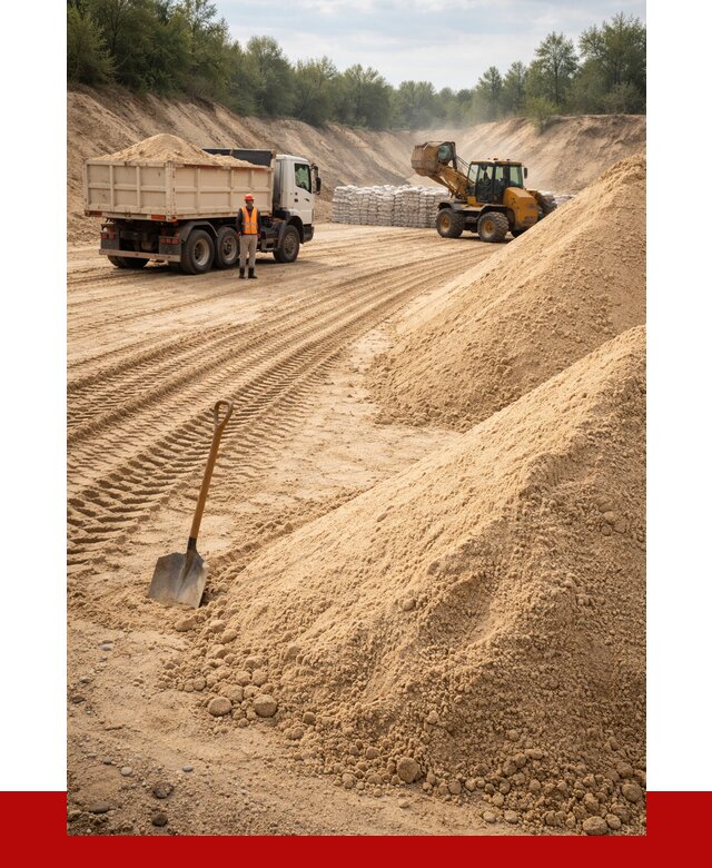 Карьерный песок мелкозернистый в Мариинске от 9178 р. | ПРОНЕРУДМрн