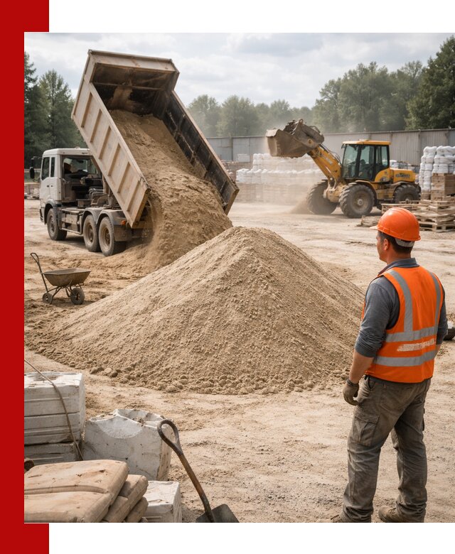 Доставка строительного песка с самосвалом в Мариинске