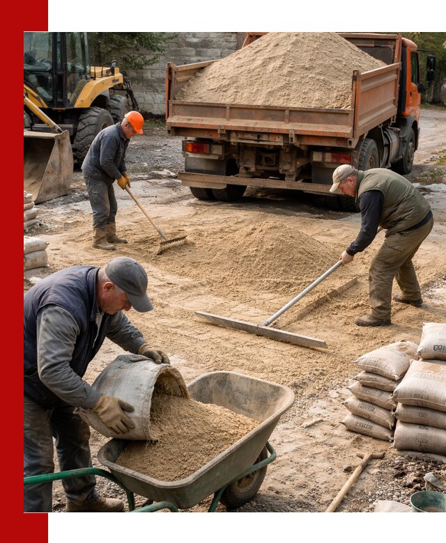 Поставка песка для стяжки в Мариинске с быстрой доставкой