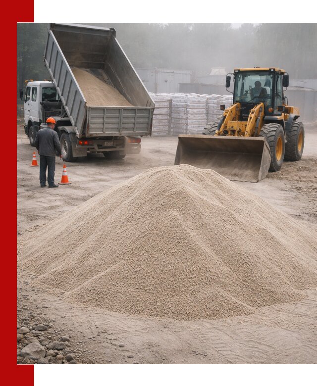 Кварцевый песок фракция 0–8 для стройработ в Мариинске