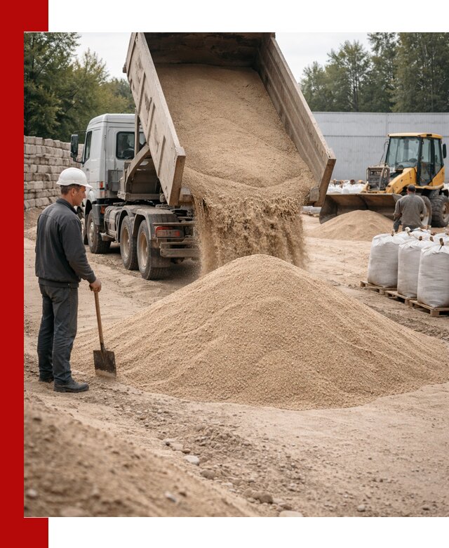 Кварцевый песок фракция 0–3 мм с доставкой в Мариинске