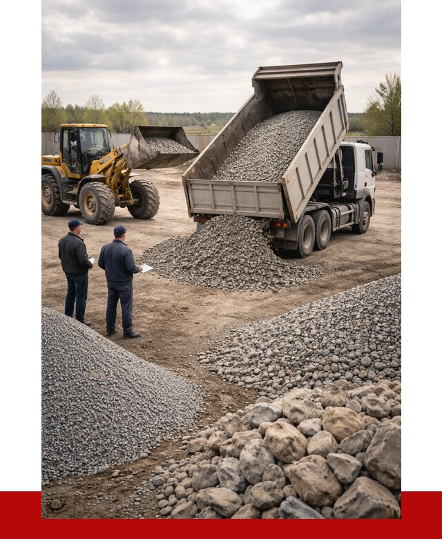 Гравий и камень с доставкой в Мариинске от 4283 р. - ПРОНЕРУДМрн