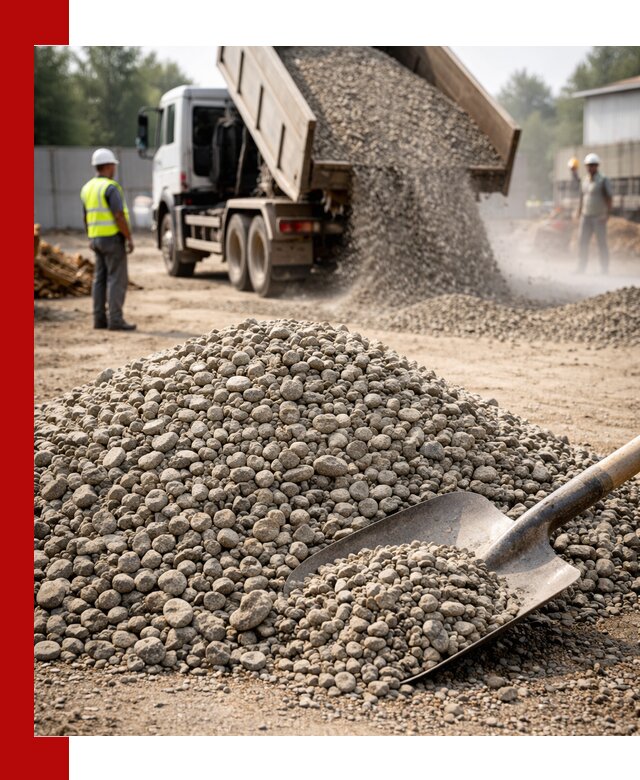 Доставка гравия фракции 20-40 в Мариинске с самосвалами