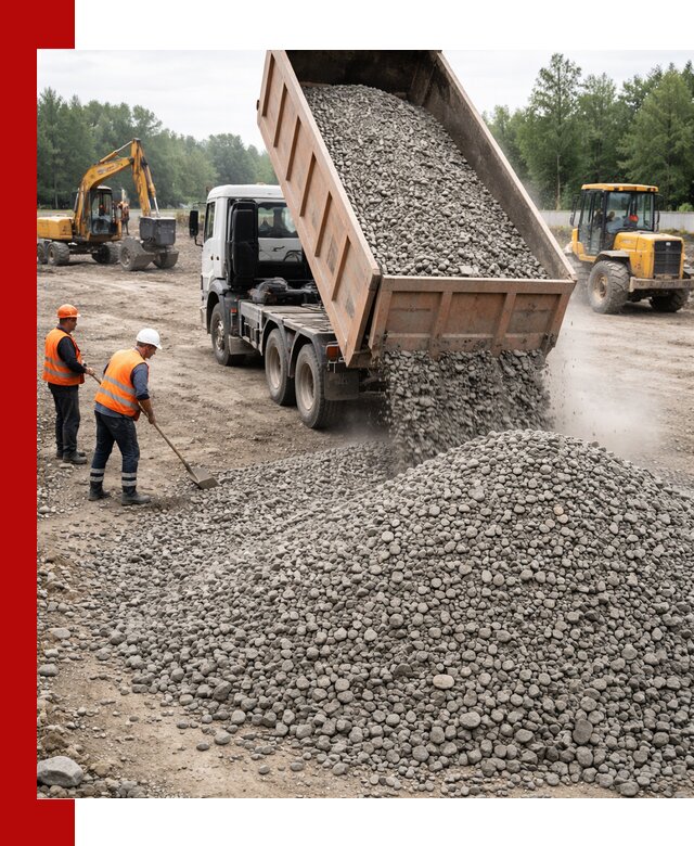 Доставка гравия фракции 40-70 в Мариинске оптом и в розницу