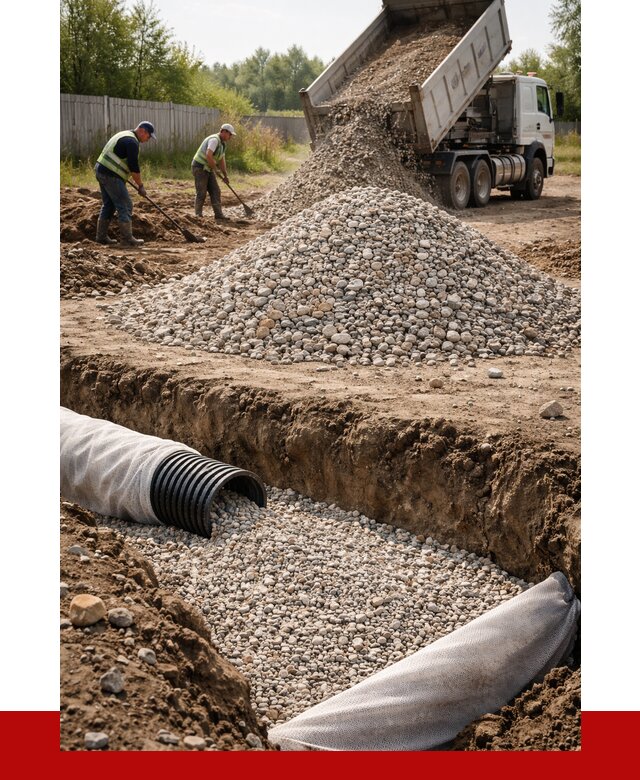 Гравий для дренажа в Мариинске от 2244 р., доставка ПРОНЕРУДМрн