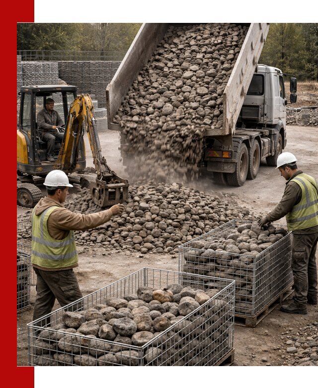 Камень для габионов фракция 100–201 в Мариинске