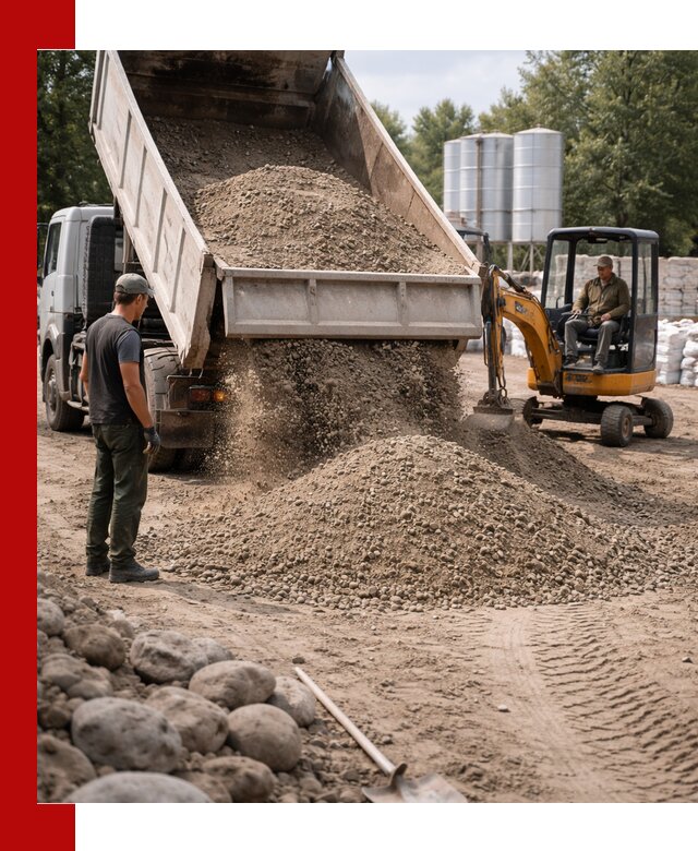 Доставка ПГС С3 в Мариинске самосвалами и миксерами