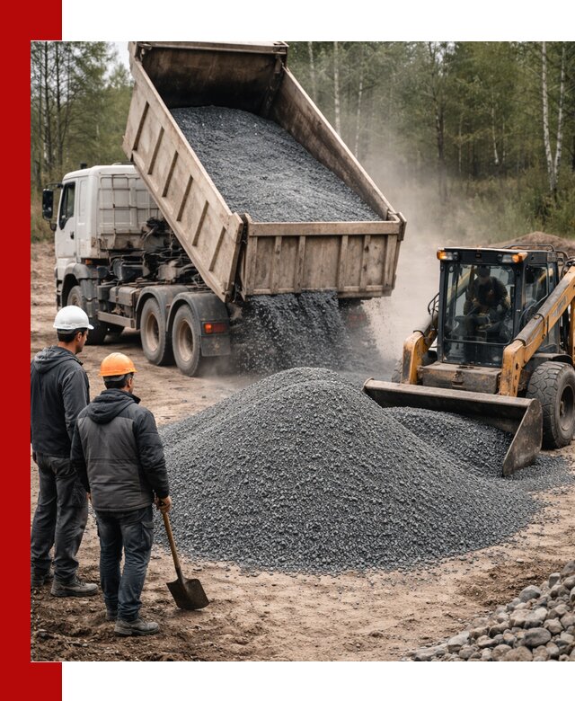 Гранитный отсев 0-5 с доставкой и разгрузкой в Мариинске