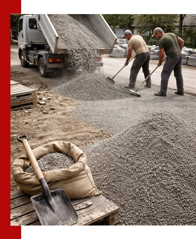 Отсев для тротуарной плитки в Мариинске — доставка и укладка