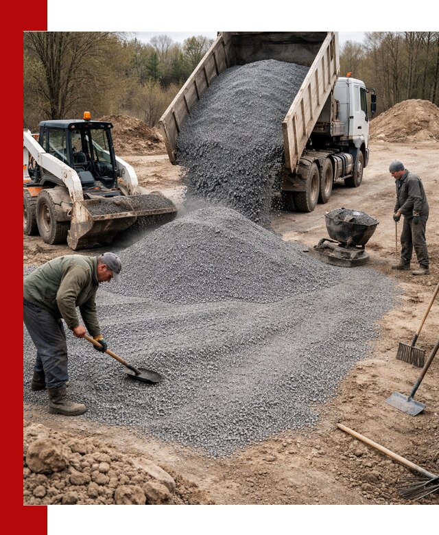 Отсев для подсыпки в Мариинске — доставка и подсыпка на участок