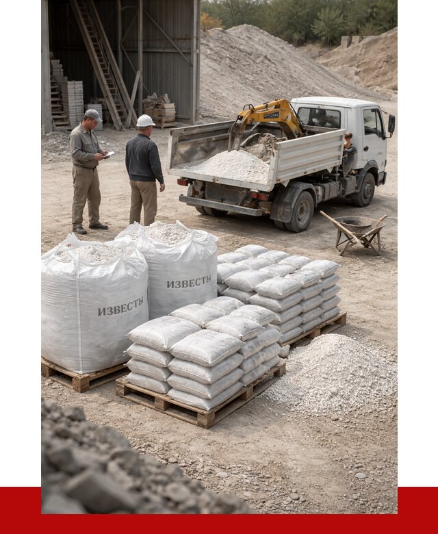 Известь строительная в Мариинске с доставкой от 4283 р. | ПРОНЕРУДМрн