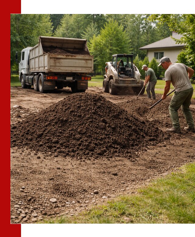 Доставка и укладка грунта для газона в Мариинске