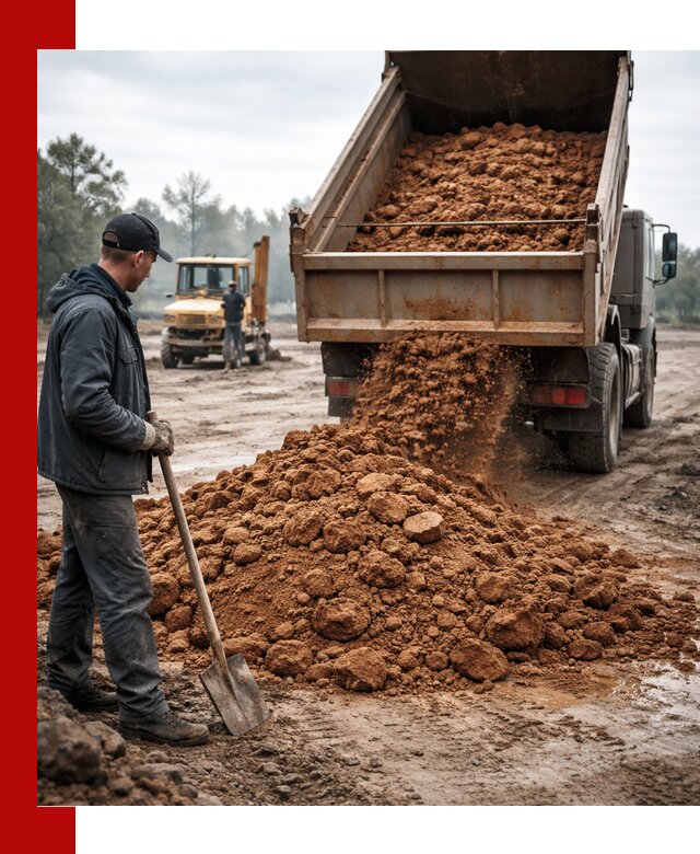 Глина для засыпки в Мариинске с доставкой самосвалами