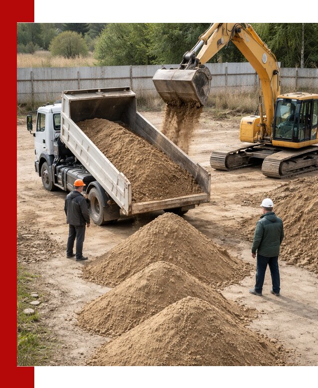 Доставка супеси вагонными и автопартиями в Мариинске