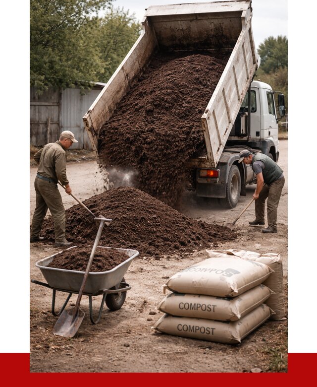 Купить компост в Мариинске от 4283 р. за куб с доставкой | ПРОНЕРУДМрн