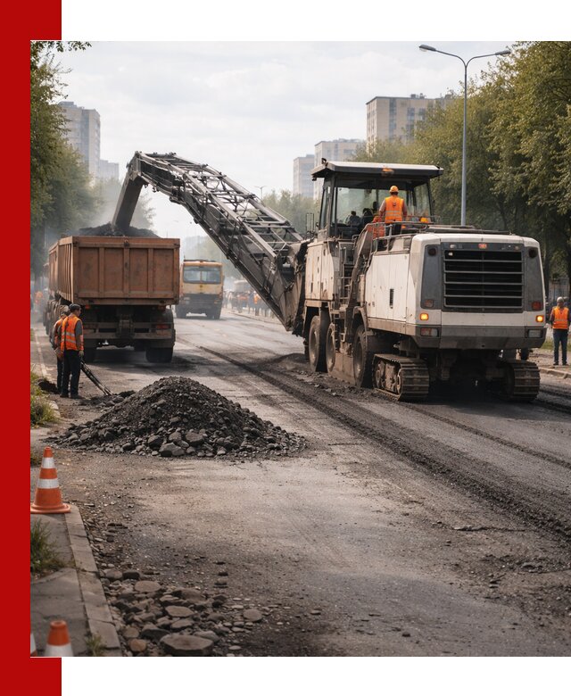 Фрезерованный асфальт в Мариинске — удаление и вывоз старого покрытия