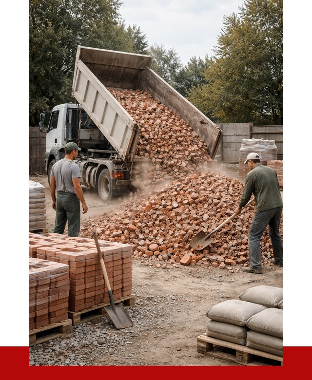 Бой кирпича в Мариинске с доставкой от 4283 руб/куб | ПРОНЕРУДМрн