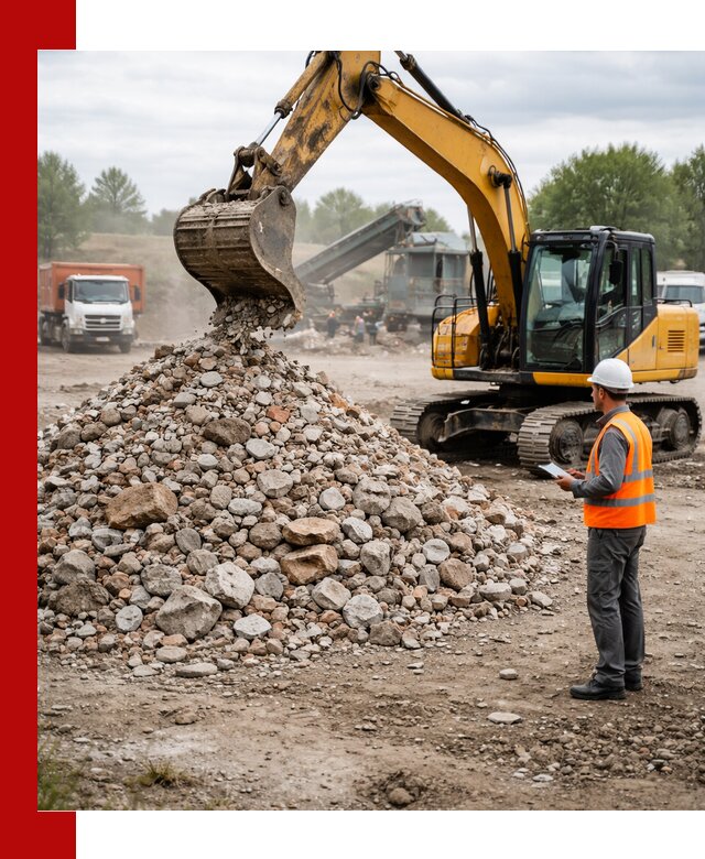 Доставка и вывоз строительного боя в Мариинске