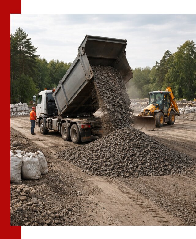 Доставка дробленого асфальта в Мариинске для дорожных работ