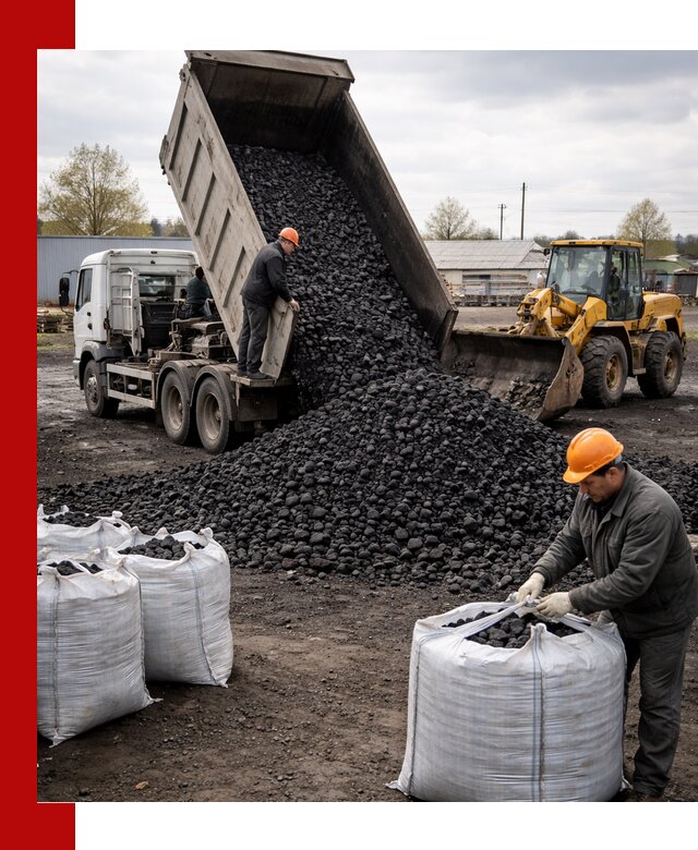Доставка каменного угля в Мариинске оптом и в розницу
