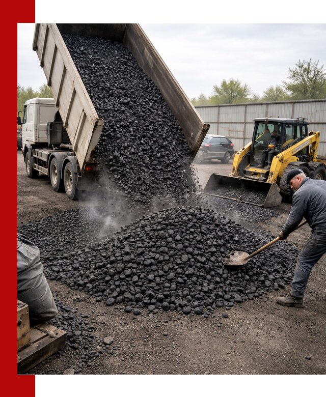 Доставка угля орех в Мариинске оптом и в розницу