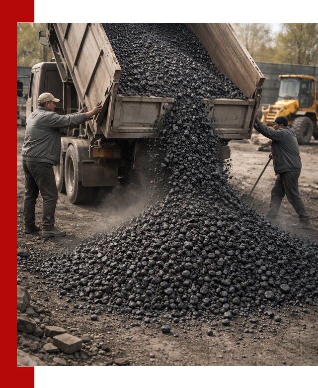 Доставка угля семечка самосвалами в Мариинске