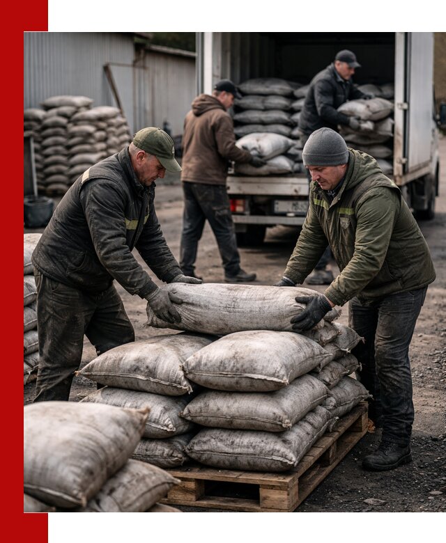 Доставка угля в мешках по выгодным ценам в Мариинске