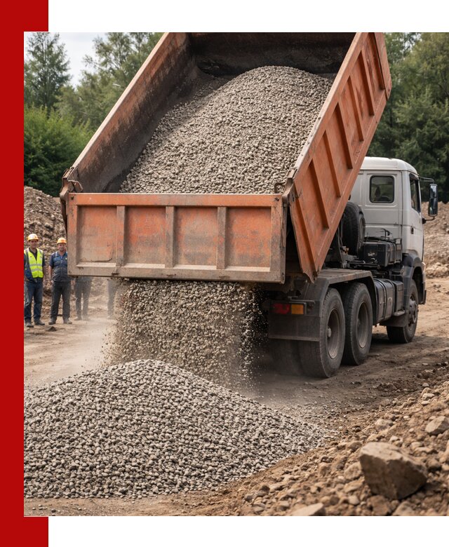 Доставка сыпучих материалов самосвалом в Мариинске быстро и надежно