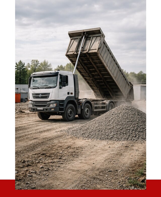 Доставка самосвалом 40 кубов в Мариинске от 9178 р. | ПРОНЕРУДМрн