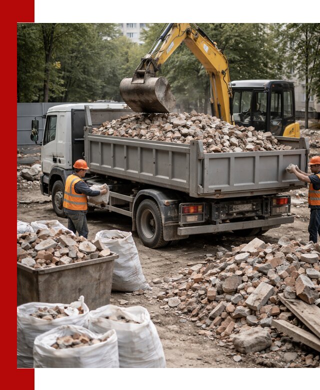 Вывоз строительного мусора в Мариинске с самосвалами и контейнерами