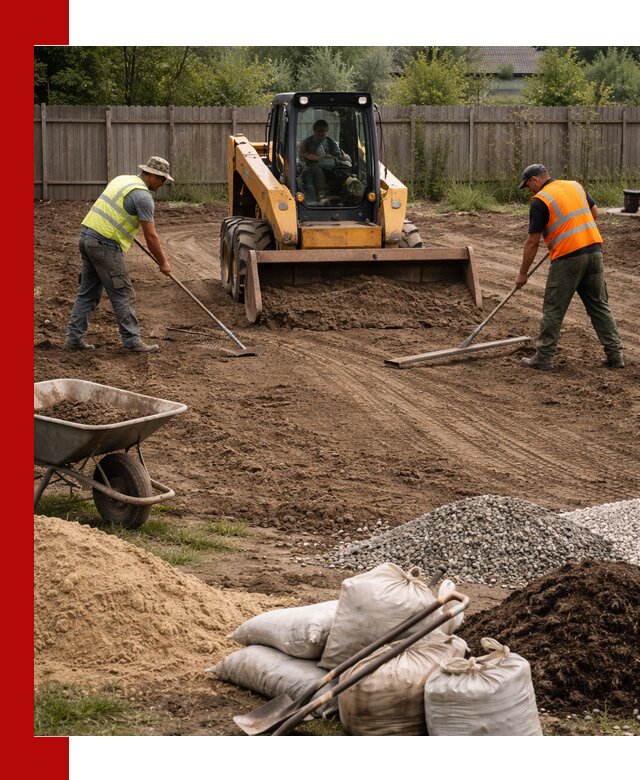 Выравнивание участка под строительство и благоустройство в Мариинске
