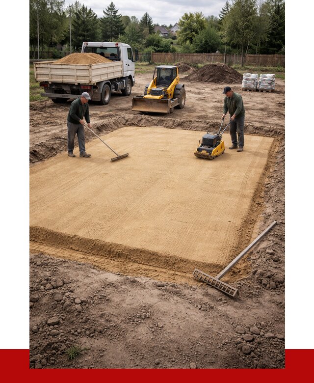 Устройство песчаной подушки в Мариинске от 4589 р. ПРОНЕРУДМрн